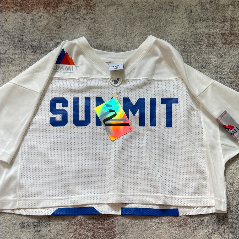 Summit Kids White and Blue Jersey YS/YM